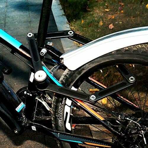 BIGLUFU Zapięcie rowerowe, składane zapięcie rowerowe z uchwytem, długość 86 cm, z 6 stopami, połączenie do motocykli, rowerów wyścigowych, rowerów elektrycznych (blokada z 4 kluczami) - obrazek 2