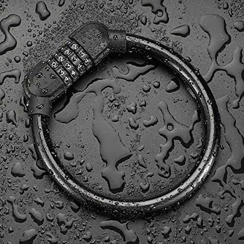 2 szt. Zamek rowerowy z 4-cyfrowym hasłem - kabel antykradzieżowy do r - obrazek 3