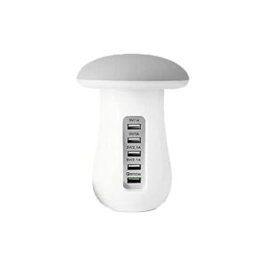 Stacja ładująca USB Ładowarka USB Mushroom Light Wieloportowa stacja ładująca USB QC 3.0 Szybkie ładowanie do biura, szkoły i domu
