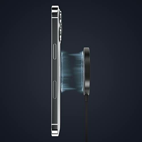 Vonmählen – Aura Mini bezprzewodowa podkładka ładująca do ładowania indukcyjnego do 15 W – bezprzewodowa podkładka do ładowania kompatybilna ze wszystkimi urządzeniami końcowymi obsługującymi technologię MagSafe – do stosowania z etui na telefon komórkowy (czarna) - obrazek 4