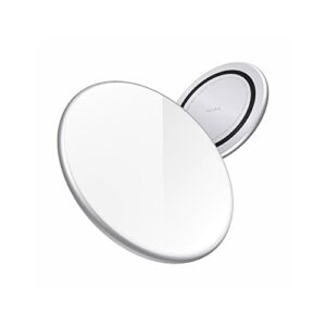 Crong PowerSpot Fast Wireless Charger 15 W USB-C bezprzewodowa ładowarka Qi, kolor srebrno-biały