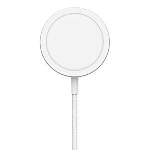Belkin Przenośna bezprzewodowa podkładka ładująca z MagSafe (szybkie ładowanie do 15 W, podpórka, zgodność z urządzeniami iPhone 14, iPhone 13 i iPhone 12, brak zasilacza w zestawie) – biała