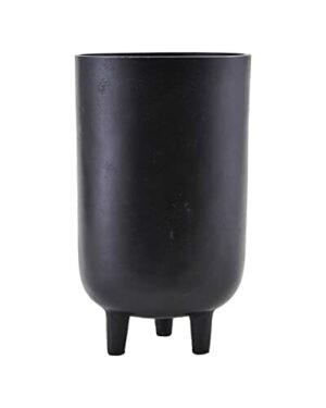 House Doctor Doniczka Jang, czarna oksydowana, wys.: 26 cm, śr. 15 cm