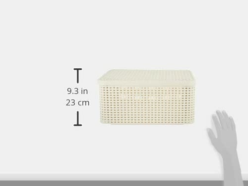 Curver Style kosze regałowe, polipropylen, ecru, 39,3 x 29,3 x 18,7 cm - obrazek 2