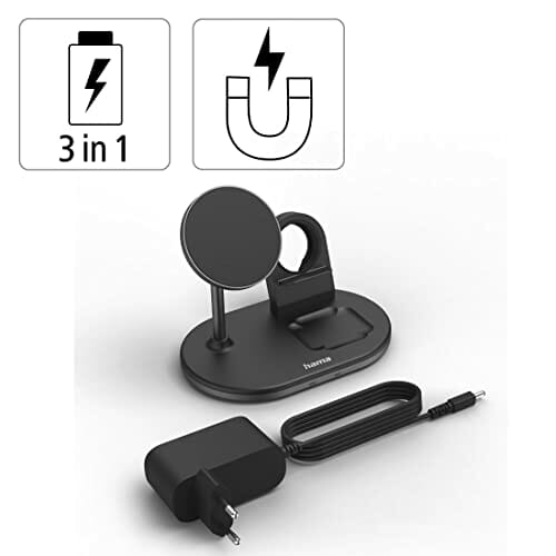 Hama Ładowarka indukcyjna 3w1 "MagCharge Multi" 15 W (bezprzewodowa, ł - obrazek 2