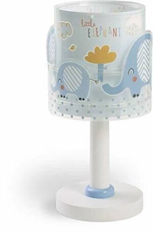 Dalber Dziecięca lampa stołowa lampka nocna Little Elephant słoń niebieska