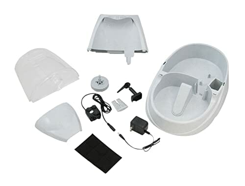 PetSafe - Fontanna wodna Drinkwell Platinum dla psów i kotów, 5 l, dozownik wody dla zwierząt domowych, regulowany przepływ, zatrzymuje zapachy i bakterie – łatwa do czyszczenia - obrazek 2