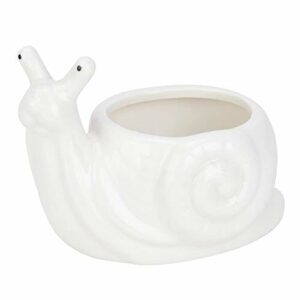 Rockyin Doniczka na rośliny ślimak, kształt ślimaka, ceramiczna doniczka na sukulenty, doniczka ogrodowa, kwiat dekoracyjny, doniczka bonsai