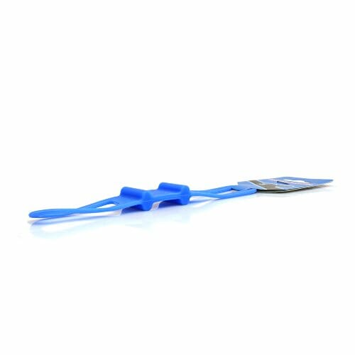 System-S silikonowy pasek uchwyt na światło rowerowe, niebieski, mocowanie latarki uchwyt - obrazek 3