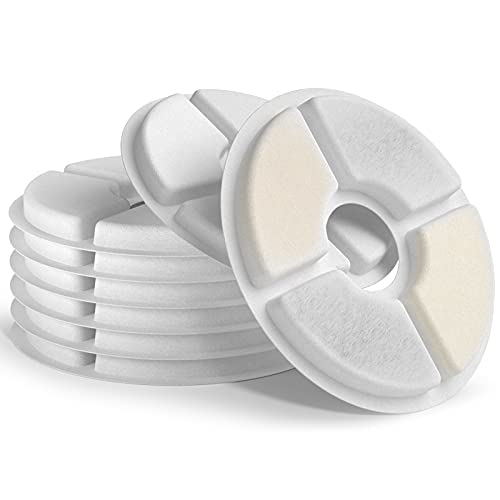 YOUTHINK Filtry fontanny do wody kota, 8 opakowań, zapasowe filtry fontanny dla zwierząt, z żywicą i aktywnym węglem, do automatycznego dozownika wody kwiatowej fontanny do picia - obrazek 2