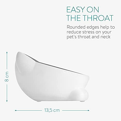 Navaris 2-częściowy zestaw misek na karmę dla kotów - 2 x ceramiczna m - obrazek 2