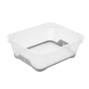 keeeper kosz do układania w stos, antypoślizgowy, DIN A6, 20 x 16 x 7 cm, Jonas, Nordic Grey