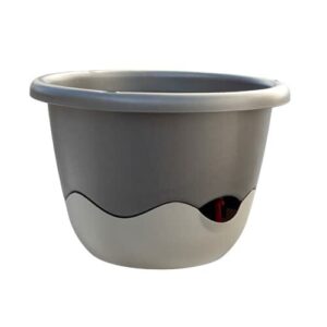 Plastia Doniczka Mareta kwietnik z łańcuszkiem 30 cm jasny + ciemny antracyt