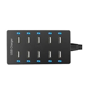 Stacja ładująca USB Wieloportowa ładowarka USB 40 W 10 portów Stacja ładowania biurkowego Inteligentne wieloportowe urządzenie ładujące do smartfonów, tabletów i nie tylko do biura, szkoły i domu