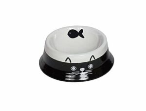 Nobby koty miska ceramiczna"FACE" czarno-biała Ø 14 x 4,8 cm
