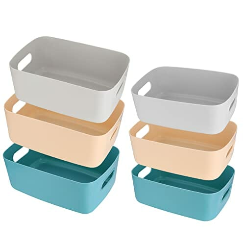 Zestaw 6 sztuk Domowe Pojemniki na Przechowywanie, Skrzynki, Pudełka z