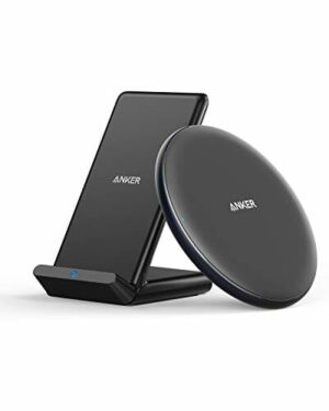 Anker bezprzewodowa ładowarka z podkładką ładującą PowerWave i stacją ładującą, certyfikat Qi, kompatybilna z urządzeniami iPhone 11/XR/XS/X, Samsung Galaxy S20/S10/S9/S8, itd. 10W, zasilacz nie wchodzi w zakres dostawy