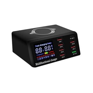 Stacja ładująca USB Ładowarka bezprzewodowa 100 W PD Szybkie ładowanie Adapter ładowarki USB Szybka ładowarka Stacja ładująca do biura, szkoły i domu