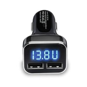 Stacja ładująca USB 5 V/4.8A Podwójna Ładowarka Samochodowa USB Z 2 Portami Uniwersalna Mini Metal Mobilna Ładowarka Samochodowa Do Motocykla Marine Boat RV ATV do biura, szkoły i domu (Color : B, S