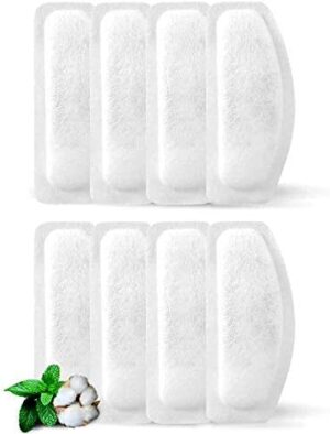 Puppy Kitty filtr zamienny do fontanny pitnej dla kotów i psów, filtr do fontanny z żywicą i węglem aktywnym do 2 l, ultra cichy, automatyczny dozownik wody, fontanna ze stali nierdzewnej (8 sztuk)