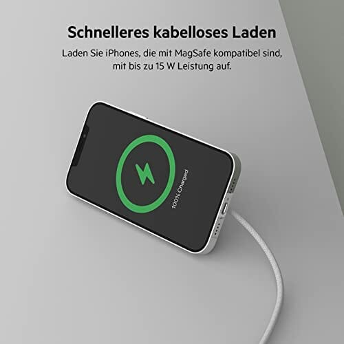 Belkin Przenośna bezprzewodowa podkładka ładująca z MagSafe Belkin BoostCharge Pro, szybkie ładowanie do 15 W, (brak zasilacza w zestawie) – biała - obrazek 5