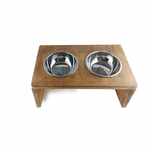 Bonamaison Miska do karmienia zwierząt domowych, brązowa, jeden rozmiar - obrazek 4