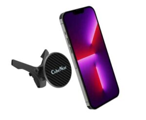 CubeNest Uchwyt samochodowy na telefon komórkowy z funkcją ładowania kompatybilny z Magsafe, iPhone 12/13/14 series i innymi urządzeniami | 15 W szybka ładowarka