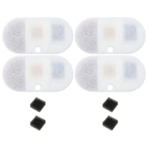 ECSiNG Wymienne filtry do fontanny dla kota z gąbką kompatybilne z PETLIBRO Kapsuła bez BPA, 2,1 l, PLWF002