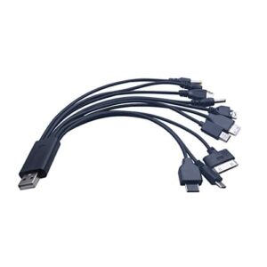 Stacja ładująca USB Uniwersalna ładowarka 10 w 1 Kabel USB Wielopinowy kabel ładujący USB do elektroniki użytkowej do biura, szkoły i domu
