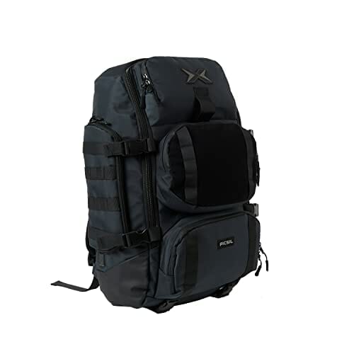 PICSIL Plecak Tactical 40L, Wodoodporny plecak wojskowy z kieszenią termiczną, port ładowania USB, schowek na uchwyt, plecak szkoleniowy Molle, podróżny, Camping (Navy, 40L), Navy