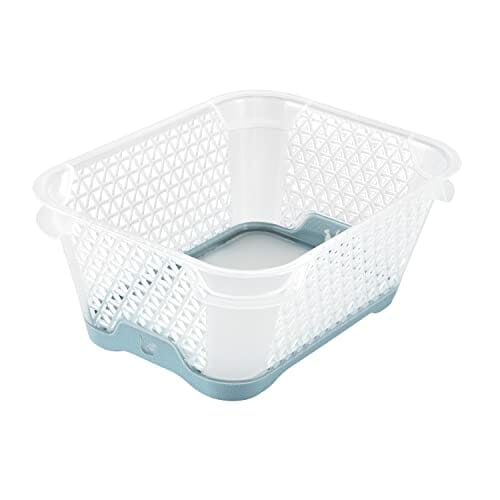 keeeper kosz do układania w stos, antypoślizgowy, DIN A7, 16 x 12 x 7 cm, Jonas, Nordic Blue