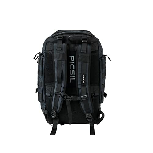 PICSIL Plecak Tactical 40L, Wodoodporny plecak wojskowy z kieszenią termiczną, port ładowania USB, schowek na uchwyt, plecak szkoleniowy Molle, podróżny, Camping (Navy, 40L), Navy - obrazek 6