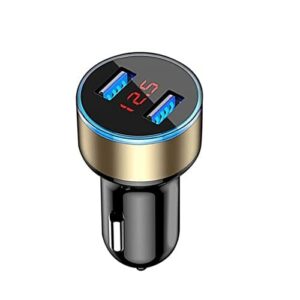 Stacja ładująca USB Ładowarki samochodowe 4.8A 5 V, 2 porty szybkie ładowanie, uniwersalny aluminiowy podwójny adapter ładowarki samochodowej USB do motocykla łódź morska RV ATV do biura, szkoły i dom