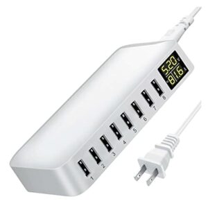 Stacja ładująca USB Multi 8-portowa szybka ładowarka USB Telefon biurkowy Wyświetlacz LCD Stacja dokująca ładująca do biura, szkoły i domu