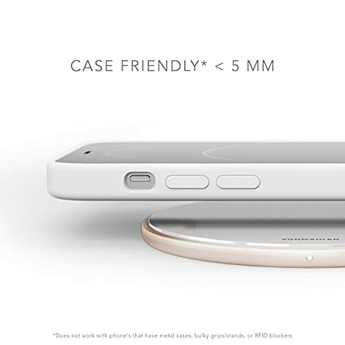 VONMÄHLEN Aura - bezprzewodowa ładowarka z certyfikatem Qi 15 W - z zasilaczem 4 w 1 18 W - bezprzewodowa ładowarka kompatybilna z iPhone, Airpods, Samsung, Huawei, Sony itd. (skóra różowe złoto) - obrazek 7