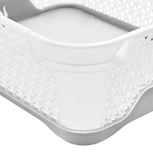 keeeper kosz do układania w stos, antypoślizgowy, DIN A6, 20 x 16 x 7 cm, Jonas, Nordic Grey - obrazek 4