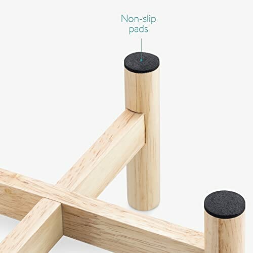 Navaris 2 x miska na karmę dla kota z drewnianym uchwytem – stacja dokarmiania 2 x ceramiczna miska dla kotów i psów – zestaw misków dla psów, z drewnianą podkładką - obrazek 4