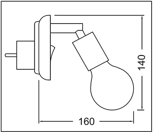 TRANGO Zestaw 2 lampek LED 11-259A z wtyczką, w tym 1x 4 W 2500K złota ciepła biel LED E27 w kolorze matowej czerni Kinkiet *ANNA*, lampka nocna, lampka ścienna, lampka kuchenna, lampka wtyczkowa - obrazek 6