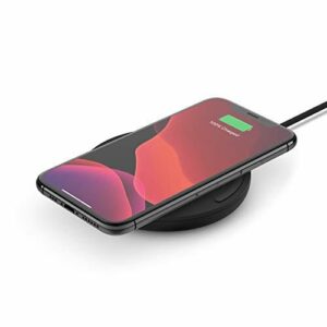 Belkin Boost Charge 15 W Ładowarka indukcyjna (bezprzewodowa ładowarka z certyfikatem Qi dla iPhone’a, słuchawek AirPods, urządzeń Samsung, Google i innych, zasilacz sieciowy niedołączony) – czarna