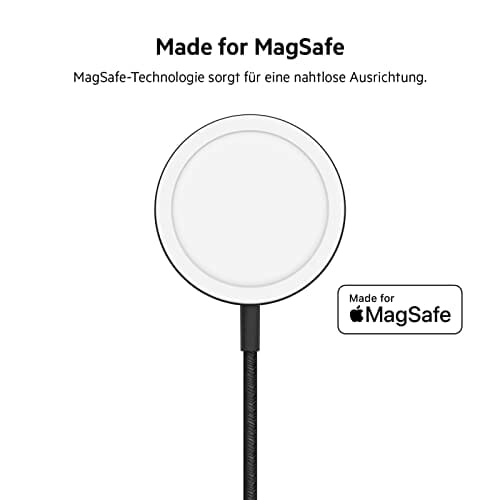 Belkin WIA004DSBK bezprzewodowa podkładka ładująca z MagSafe Belkin BoostCharge Pro, szybkie ładowanie do 15 W, (brak zasilacza w zestawie) – czarna, 400 mm - obrazek 3