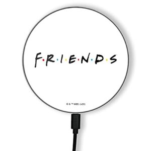 ERT GROUP Oryginalna i oficjalnie licencjonowana przez Friends ładowarka indukcyjna, wzór Friends 002, szklana bezprzewodowa stacja ładująca, kabel Micro USB 1 metr 10W