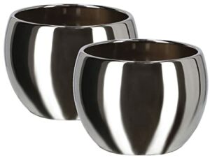 KOTARBAU® Ceramiczna doniczka na kwiaty ⌀ 10 cm na kwiaty rośliny srebrna