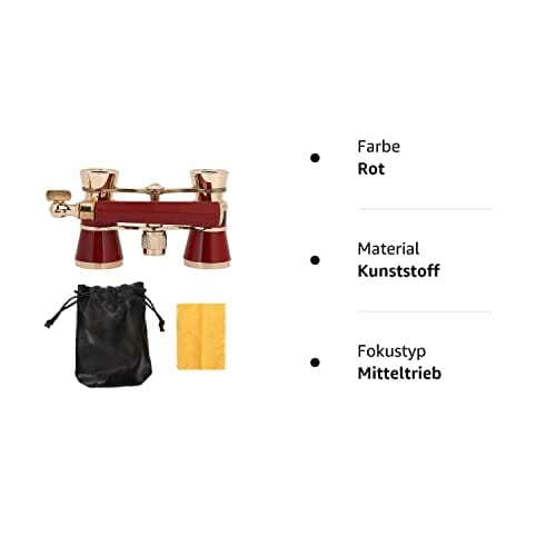 Voluxe Opera Telescope Clear Opera lornetka 11 x 6,3 x 3 cm Codzienny trening mebli do teatru patrolowego (czerwony) - obrazek 2