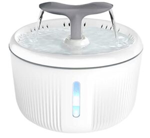 PewinGo fontanna do picia dla kotów i psów, 2 l, ultralekka, automatyczna, nie zawiera BPA, z widocznym poziomem wody LED, 4 zabawki, z filtrem dla kotów i psów