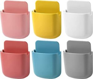 Julyee 6-częściowy uchwyt ścienny, uchwyt na pilota, pudełko do przechowywania, mini samoprzylepne, uchwyt na telefon komórkowy do domu i biura