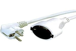 ElectroDH 367621B Kabel Przedłużający do Użytku Wewnętrznego, Biały 1