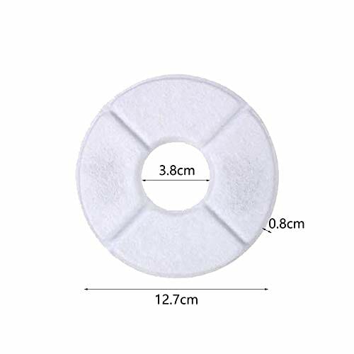 WDEC 8 szt Filtr do Fontanny do Picia dla Zwierząt, Biały, Zestaw Filtrów do Fontanny dla Kota, Zastępuje filtr z węglem aktywnym dla kotów, wody, do picia, fontanny, dozownik wody dla kotów i psów - obrazek 7
