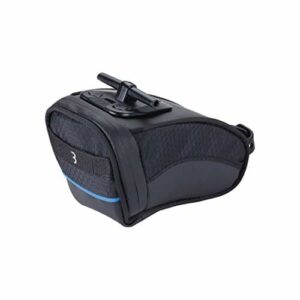 BBB Cycling sakwa podsiodłowa do łatwego montażu na rowerze górskim i miejskim, kompaktowa torba podsiodłowa, Saddle Bag, BSB-13 Curvepack, czarna