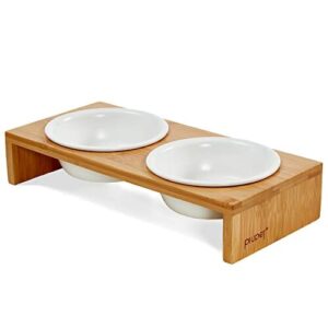 PiuPet Podwyższone miski do karmienia kotów i małych psów, pojemność 2