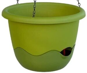 Plastia doniczka MARETA Ø 30 zawieszona wskaźnik poziomu wody, jasnozielony ciemnozielony